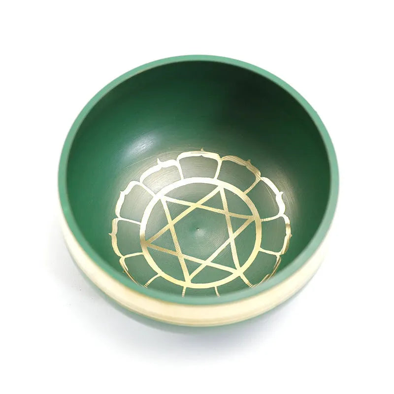 Handmade colourful Himalaya singing bowl 7.8cm diameter with mallet for meditation and sound therapy