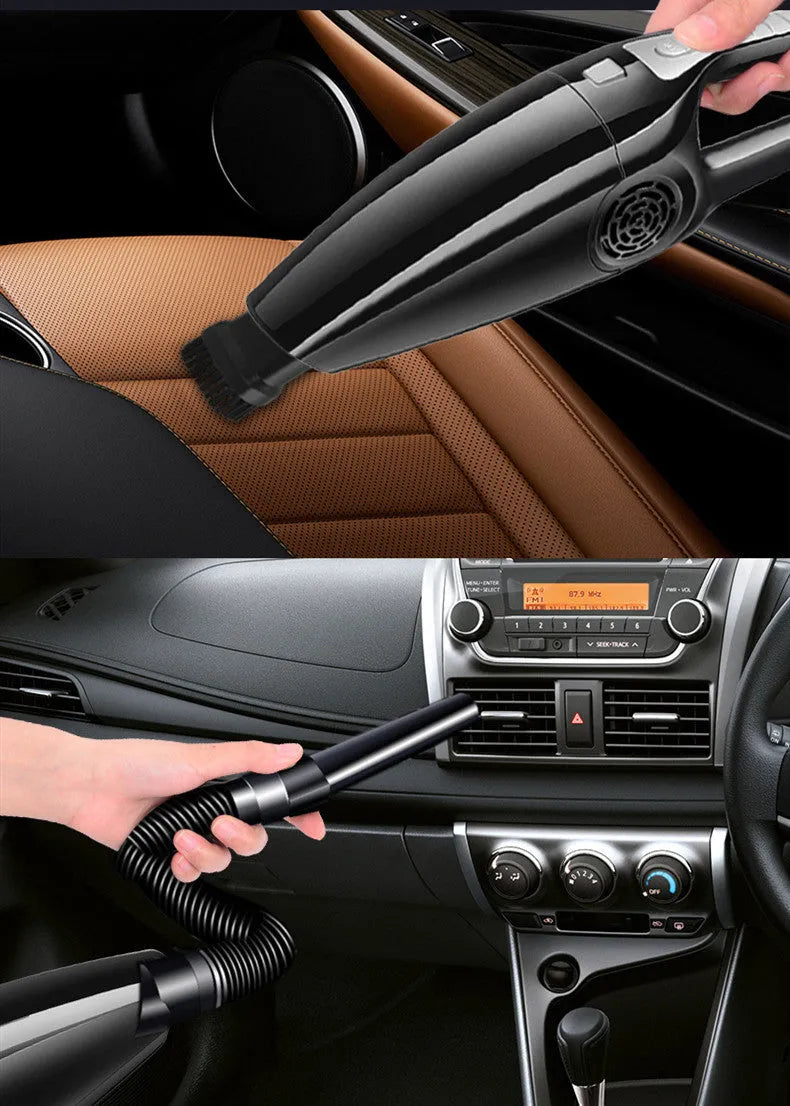 PoHigh Power Hypa car vacuum cleaner in black colour with cigarette lighter power cable