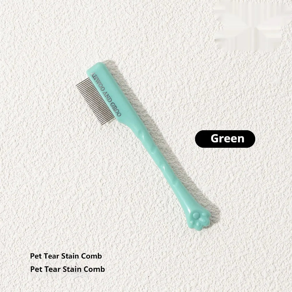 ABS pet grooming comb and scissors set for dogs, available in black, yellow, white, and green colours