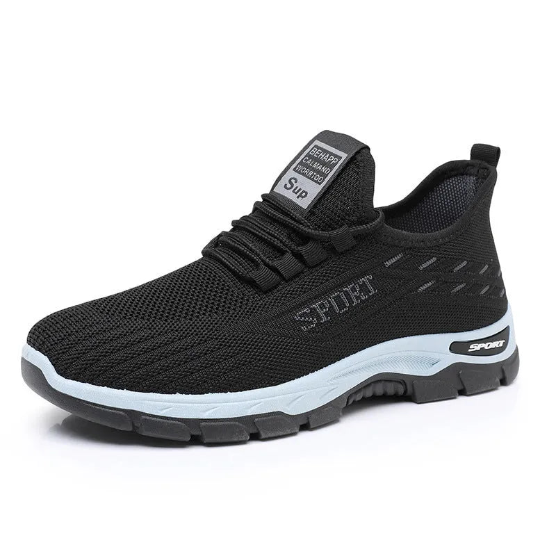 Men's and women's casual low-top sneakers with a soft PVC sole in black, red, light purple, grey, and brown.