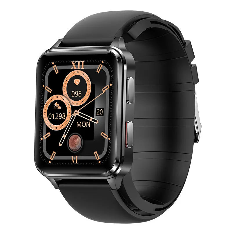 Multi-sport smartwatch with a 1.7-inch blue touchscreen on a silicone wristband.