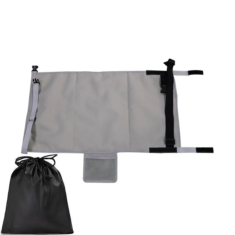 Portable children's aircraft pedal seat extender in nylon with bundle pocket