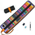 Set of fifty wooden coloured pencils for oily painting in pencil case with Grade 1 basswood barrels