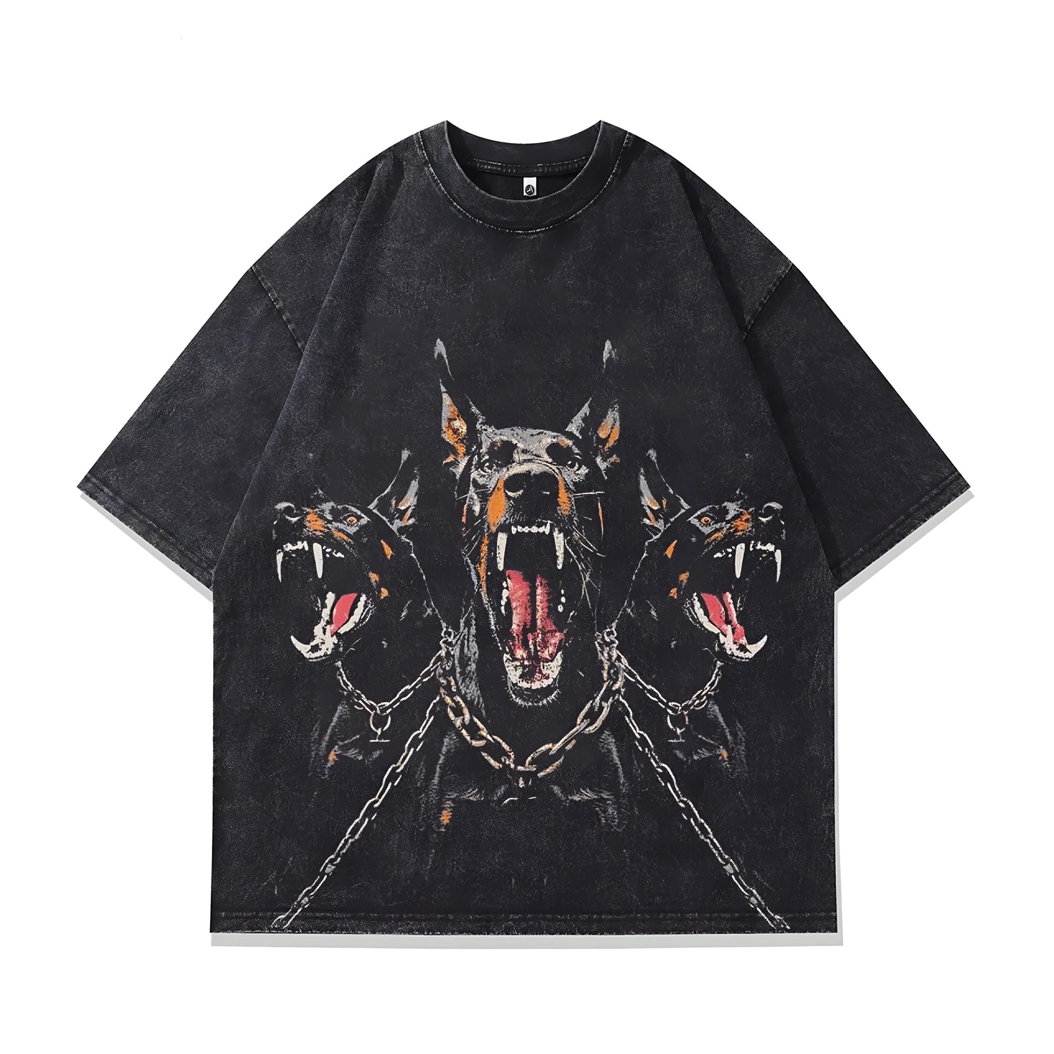 Men's short sleeve pure cotton t-shirt with character print in loose fit design