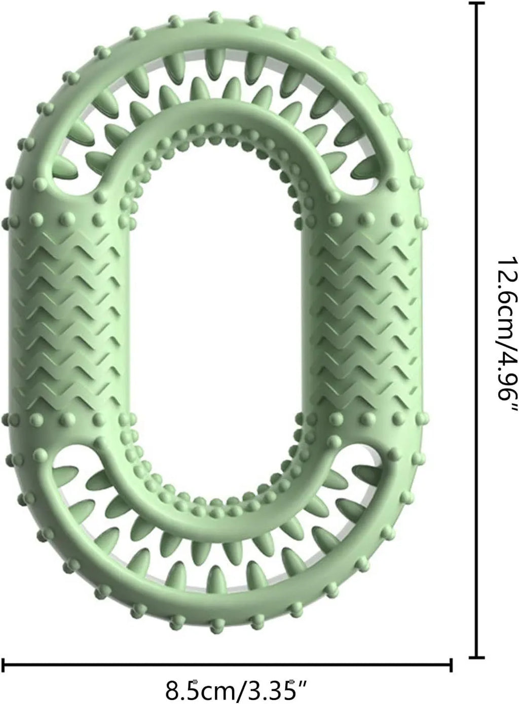 Blue green pink O-ring shaped resistant dog chewing toy for aggressive chewers and dental care