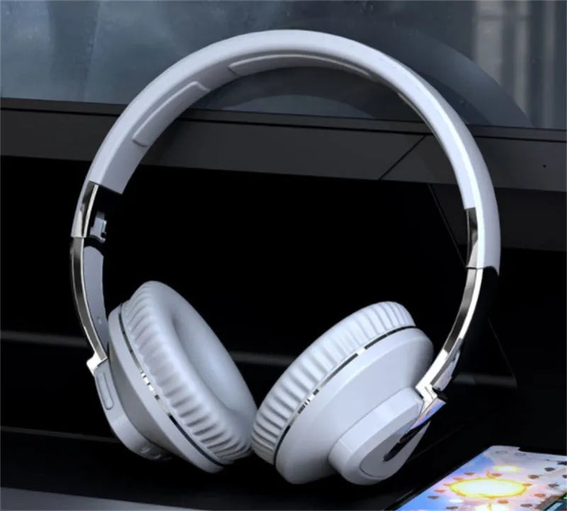 H3 Wireless Subwoofer All-Inclusive Headset in black, white, blue, and khaki colour options showing over-ear design