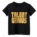 Men's black geometric print loose fit cotton short sleeve pullover tee