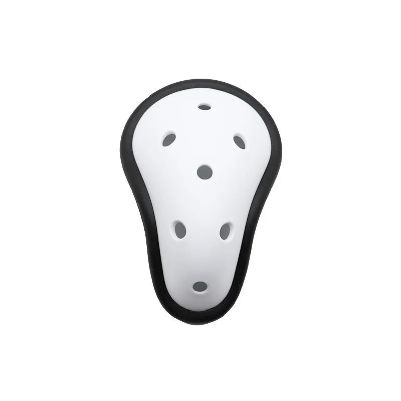 Rubber genital protector sports safety gear for adult and children in contact sports.