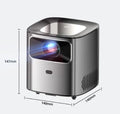 Mini home HD portable projector in gun colour with 1080p resolution and 190ANSI brightness