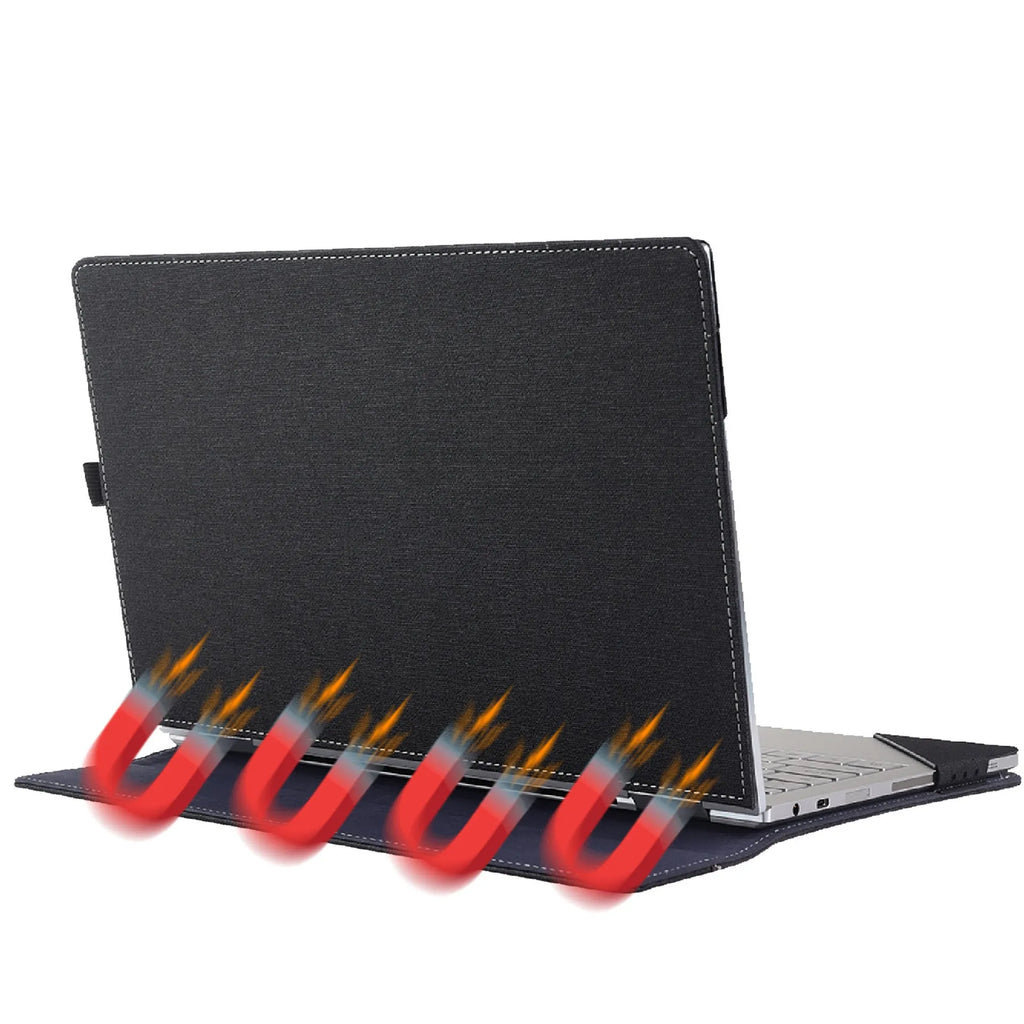Black imitation leather protective sleeve case for Microsoft Laptop6 laptop