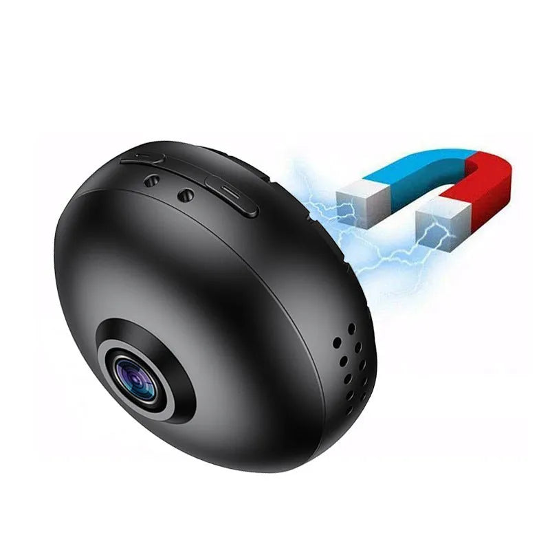 Wireless WiFi surveillance camera with 1080p resolution and ABS plastic housing for indoor security monitoring