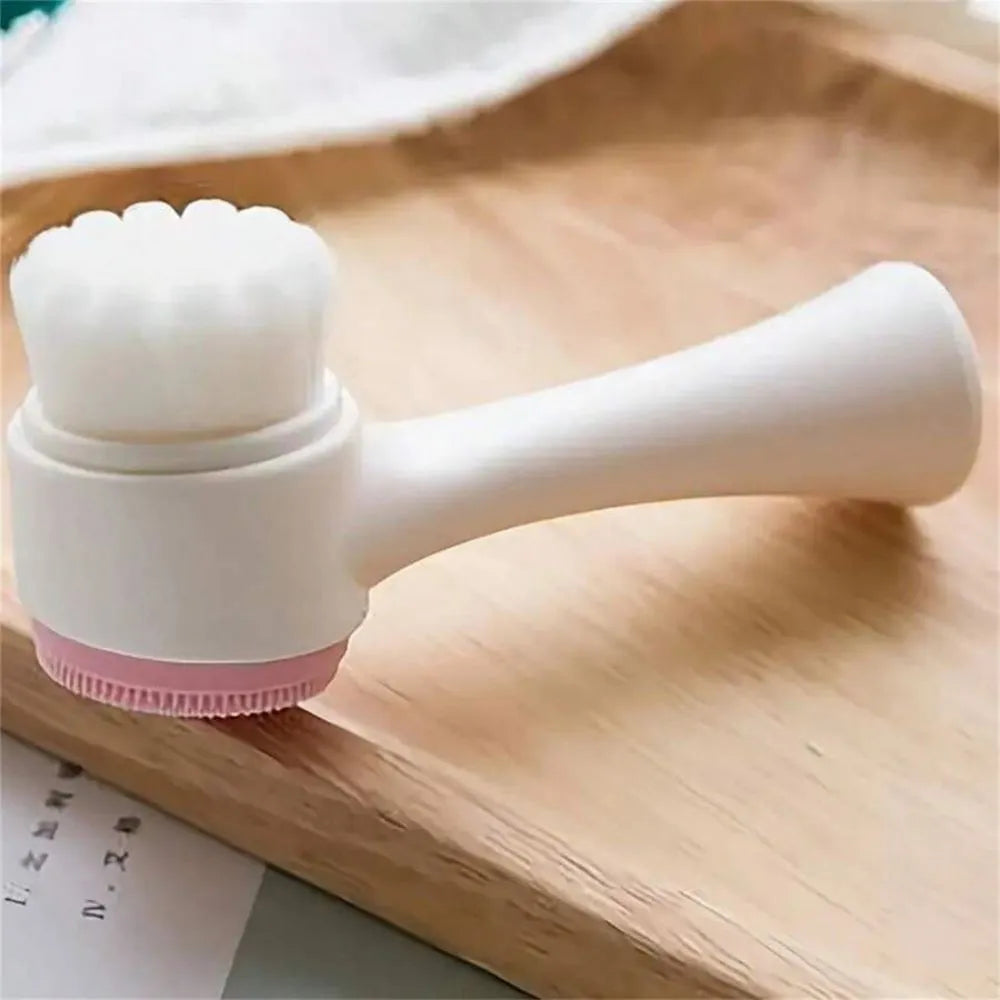 Blue nylon pet paw brush for dogs and cats measuring 13.5cm long