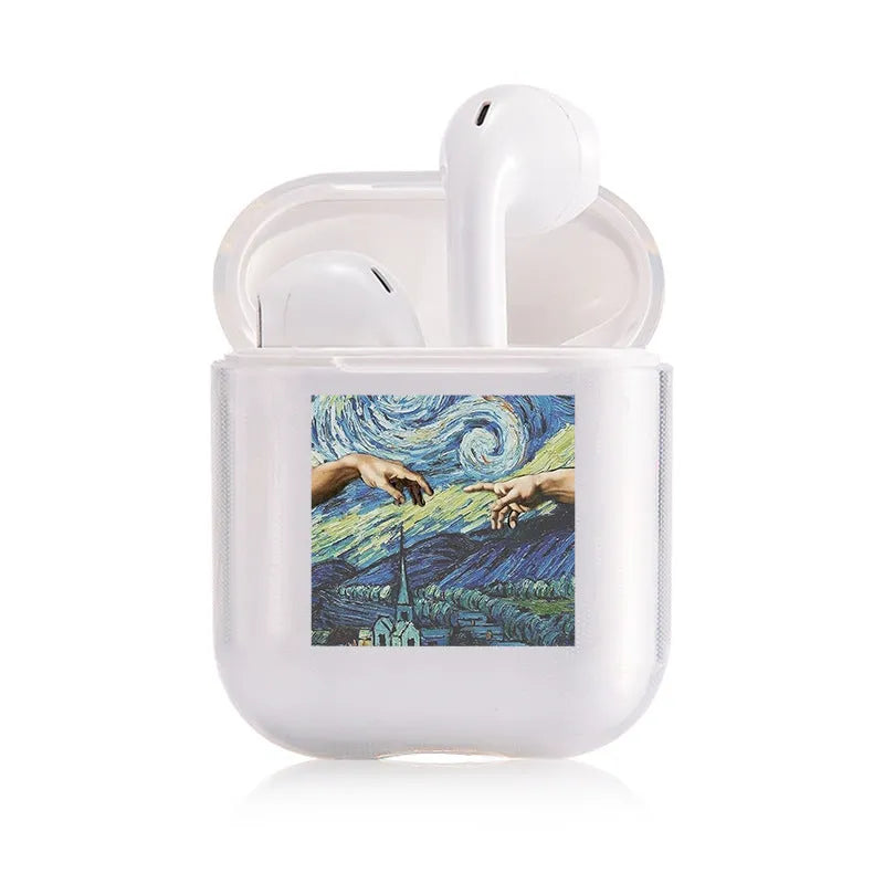 Transparent plastic protective cover for Apple AirPods and AirPods Pro charging case