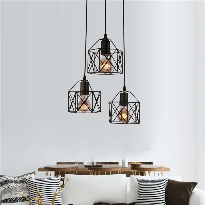American country style decorative wall or ceiling light fitting with iron shade