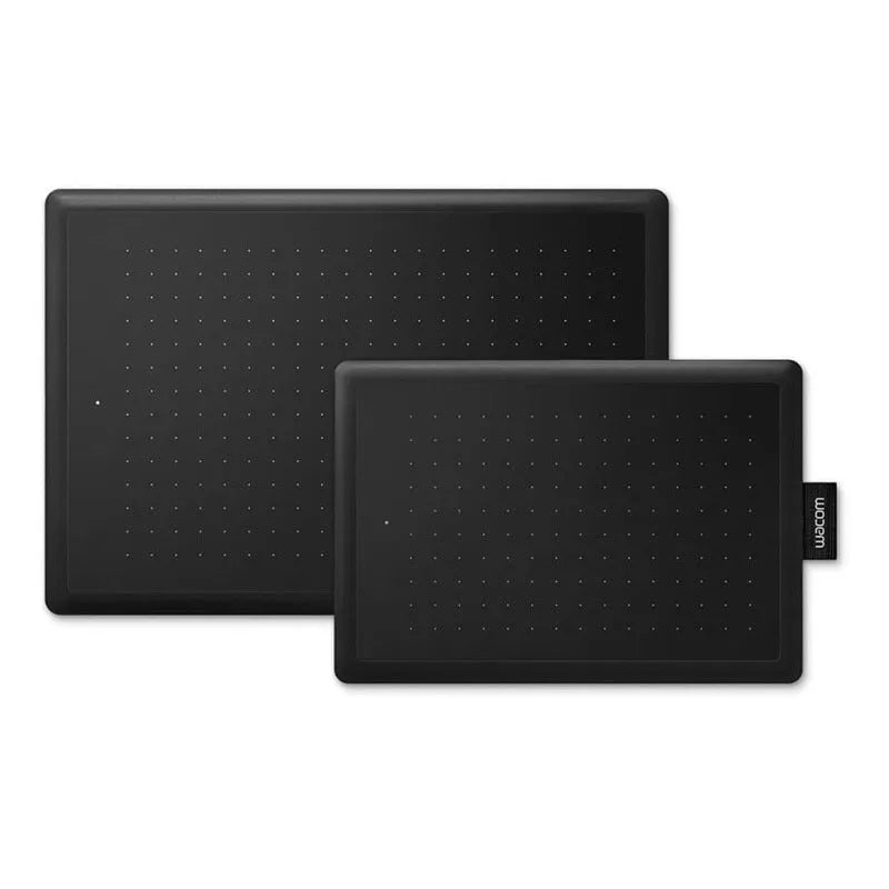 Wacom CTL-472 One by Wacom small drawing tablet with pressure pen and USB cable on desk