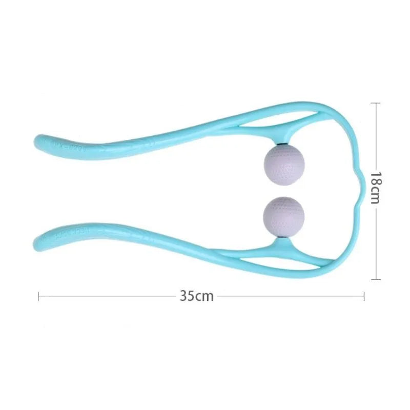 Plastic pressure point therapy neck massager with adjustable stand and 3D floating point design in blue colour