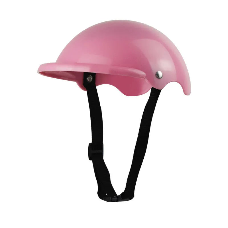 S size plastic pet helmet for small dogs in pink, black, yellow, or green