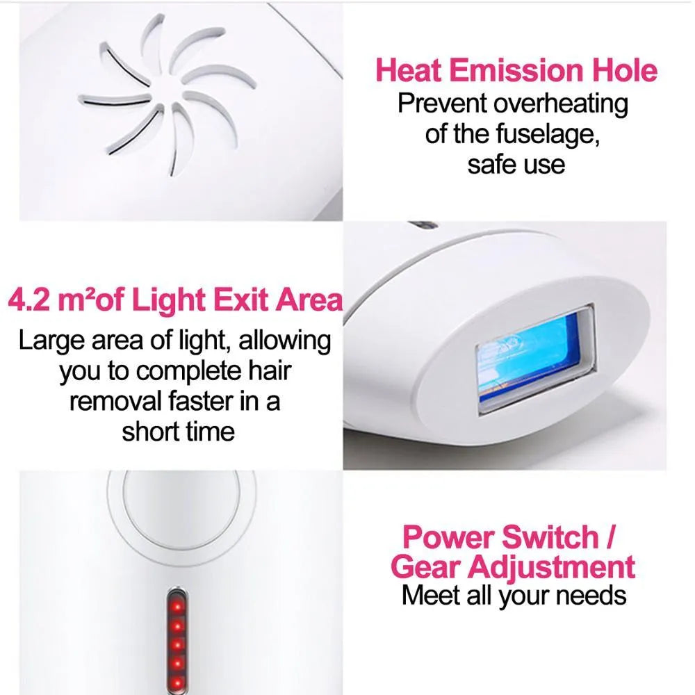 White home IPL laser hair removal device on a table