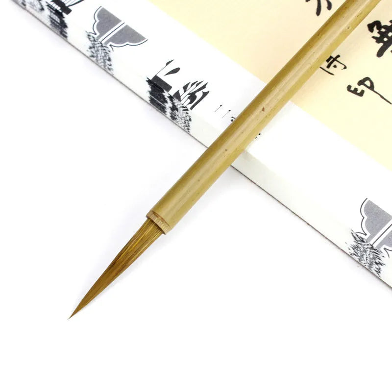 Langhao Hook Line Art Calligraphy Brush with wolf hair nib in size S