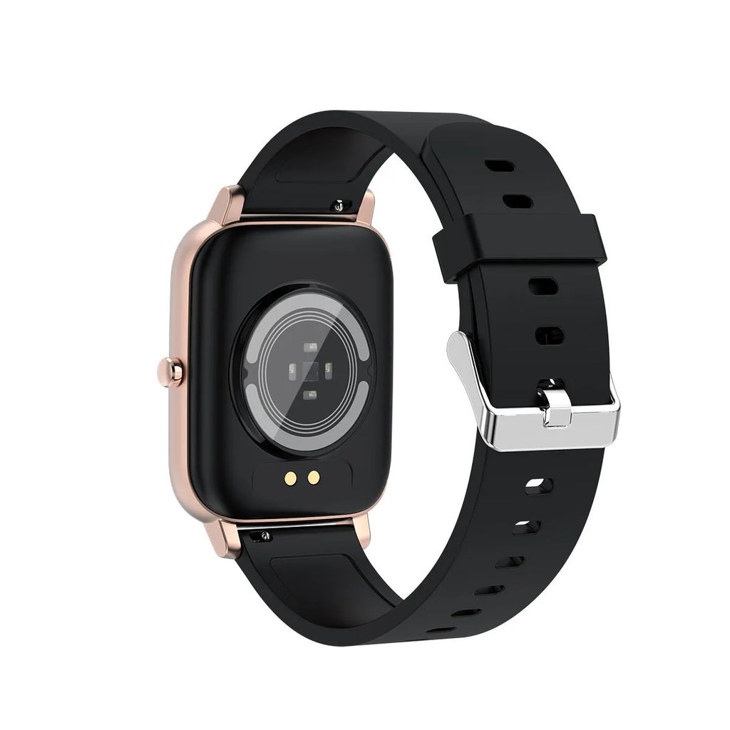 H80 sports smartwatch with colour screen and silicone strap showing health monitoring functions