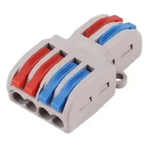 Quick wire electrical connector with brass guides and fire insulation shell