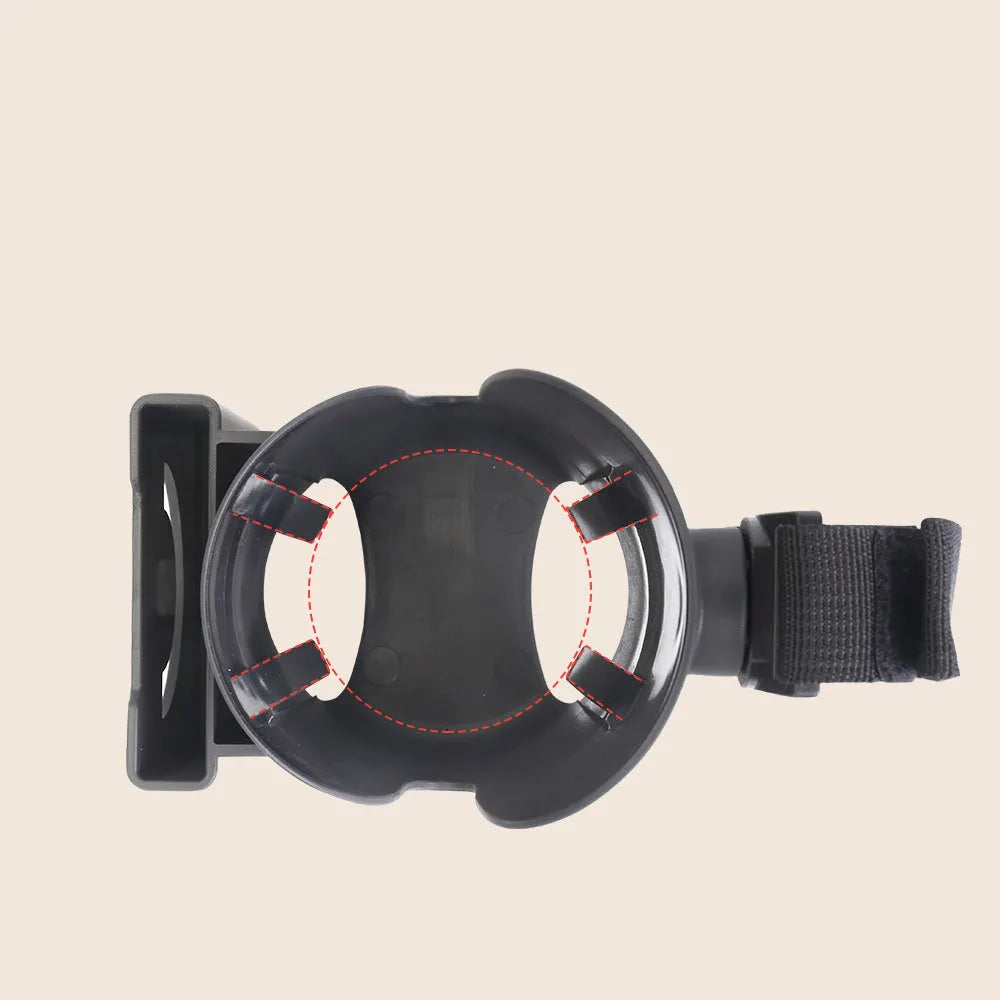 Black ABS baby stroller cup holder and mobile phone stand set