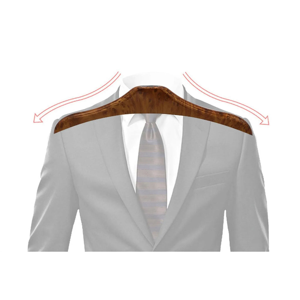 Wood yellow stainless steel car clothes hanger measuring 46.5cm by 23cm