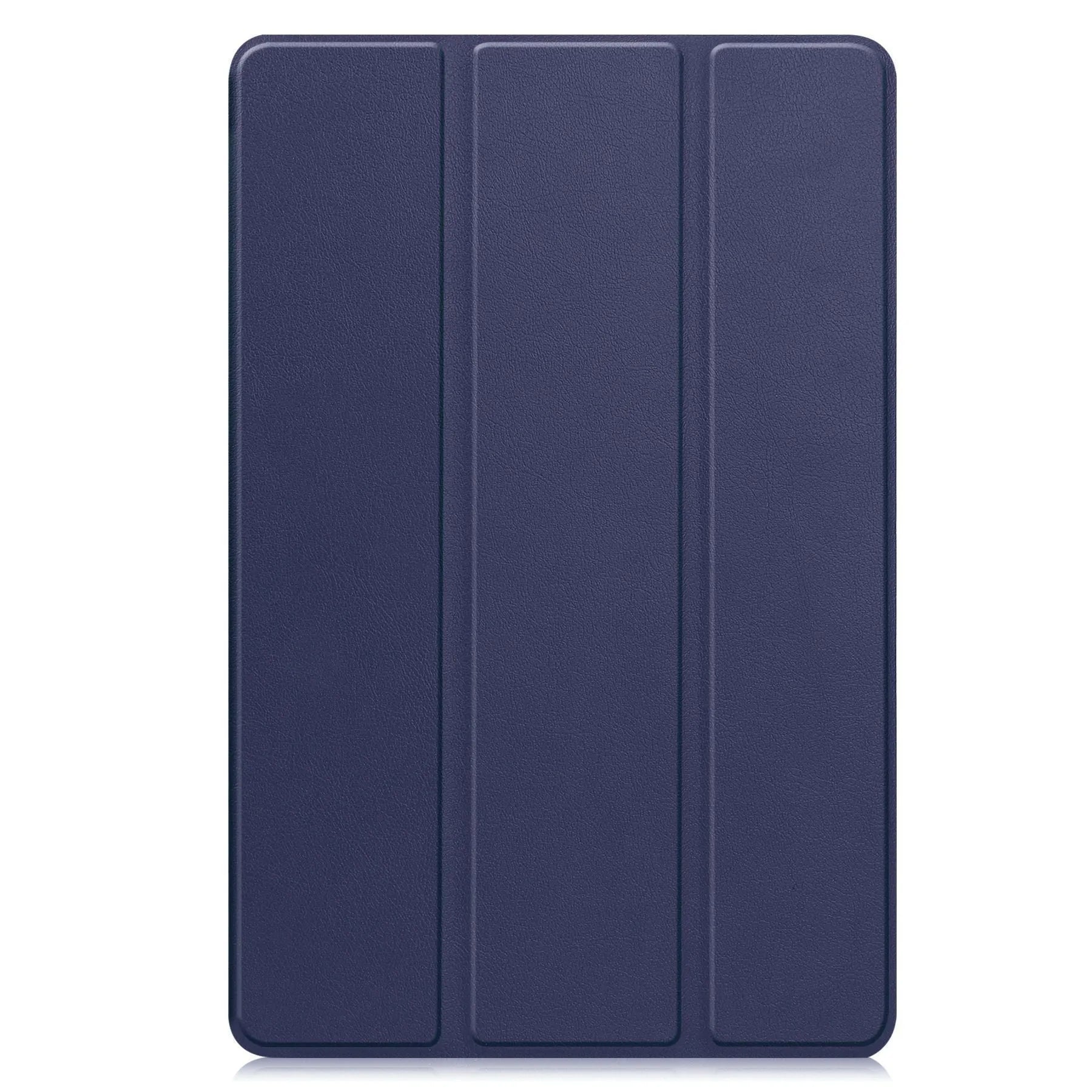 Samsung Tab S10 FE Plus 13.1-inch leather case in tri-fold stand position showing PC hard shell.