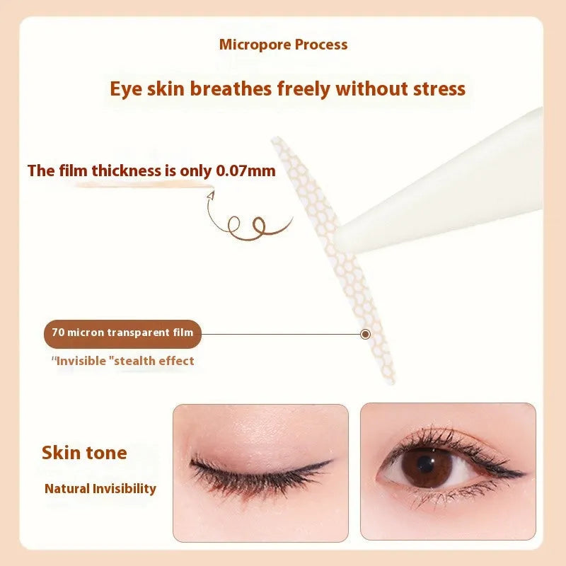 Double eyelid stickers roll with invisible lace medical tape for natural eyelid crease enhancement