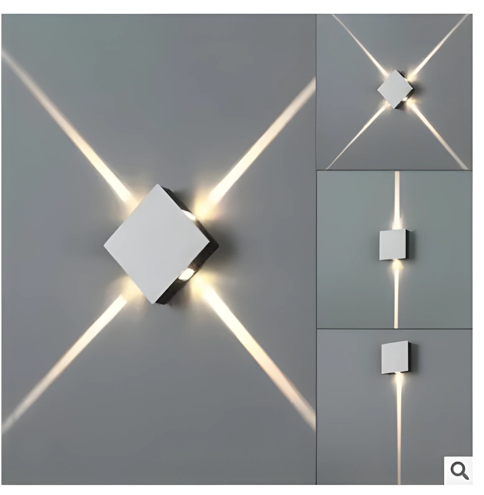 Modern square and round LED aluminium wall light with iron lampshade for living room or bedroom
