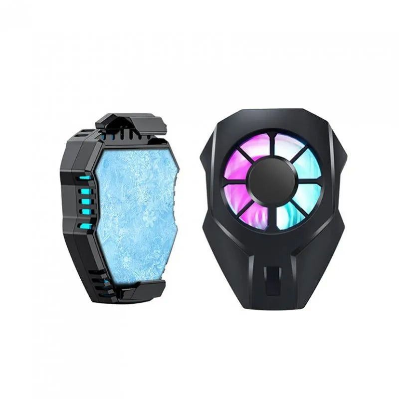 Mini mobile phone cooler in black with USB interface for smartphones