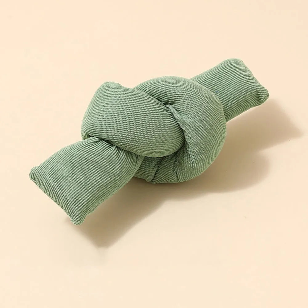 Natural white cotton knotted rope dog toy for chewing and tug of war games