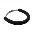 Motorcycle exhaust pipe gasket in black, blue and orange colours with anti-drop wring