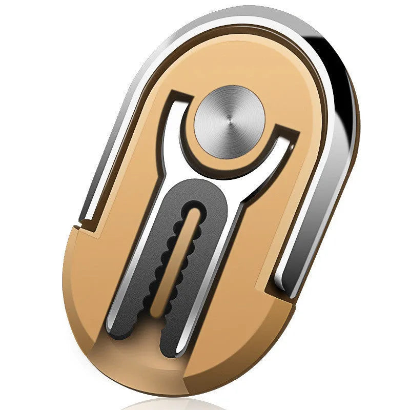 Universal car phone mount bracket with adhesive base and adjustable ring in multiple colour options.