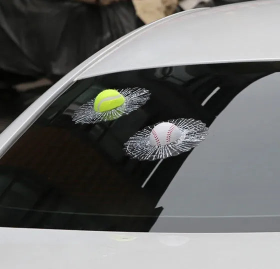 Car 3D sports ball air freshener set of six with basketball, football, tennis, and baseball shapes in PVC/EVA