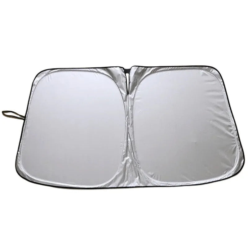 Titanium silver aluminium foil car sunshade for windscreen heat and UV protection