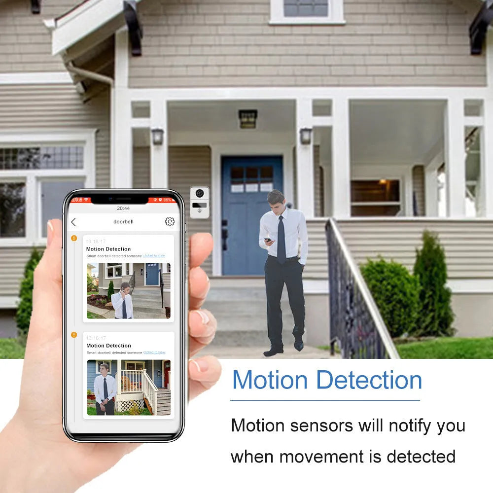10-inch video intercom doorbell system with 1080P camera and ethernet cable connection