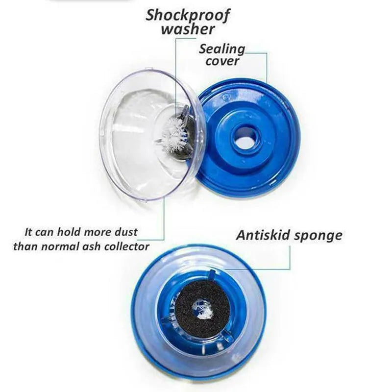 Blue electric hammer dust cover accessory for drilling debris collection