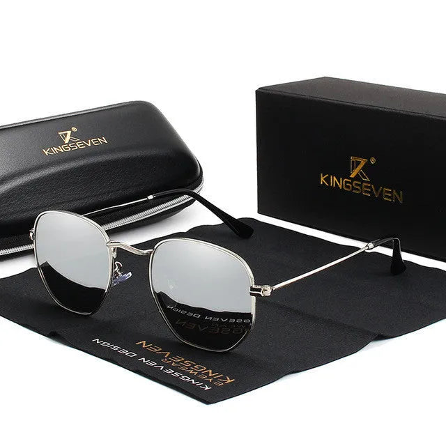 Men's classic round-frame sunglasses with a metal build in a black colour option.