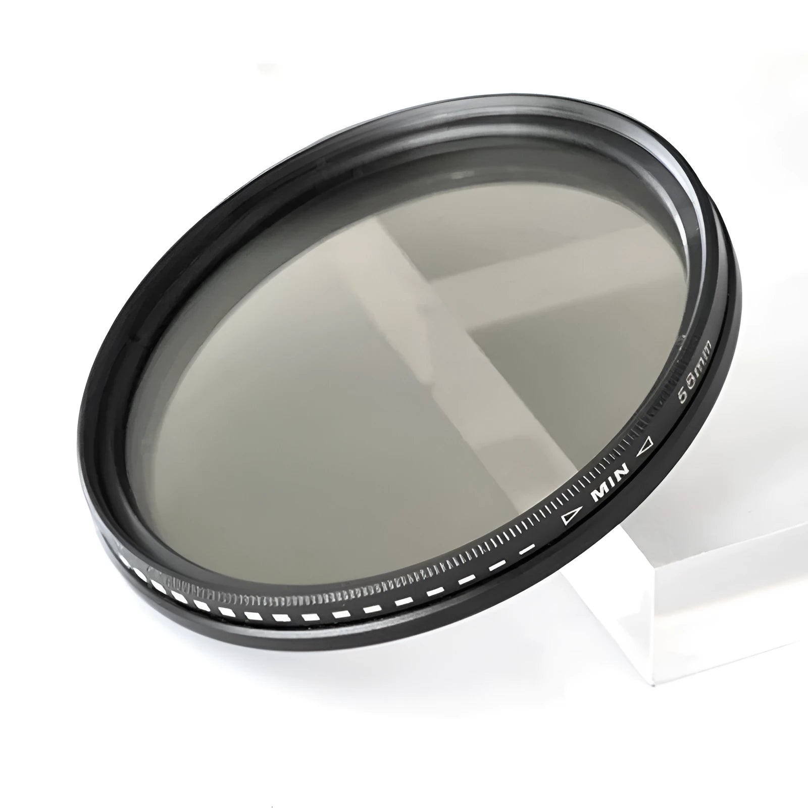 Set of four camera neutral density filters with multi-diameter threads for lenses from 37mm to 95mm