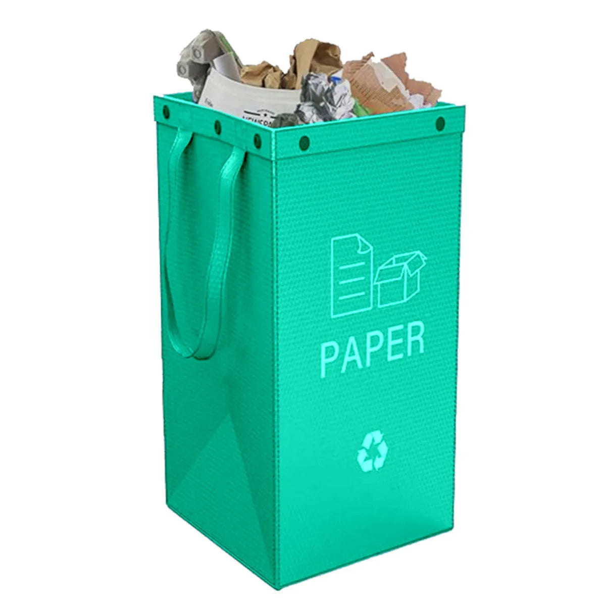 Blue 40L reusable PP waste sorting bag, 30cm wide by 50cm tall, standing upright.