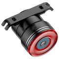 Black USB rechargeable smart brake sensing bicycle taillight with aluminium shell