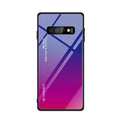Gradient glass phone case for Samsung S20 S10 S9 S8 Plus Ultra in solid colour black with TPU and tempered glass back cover
