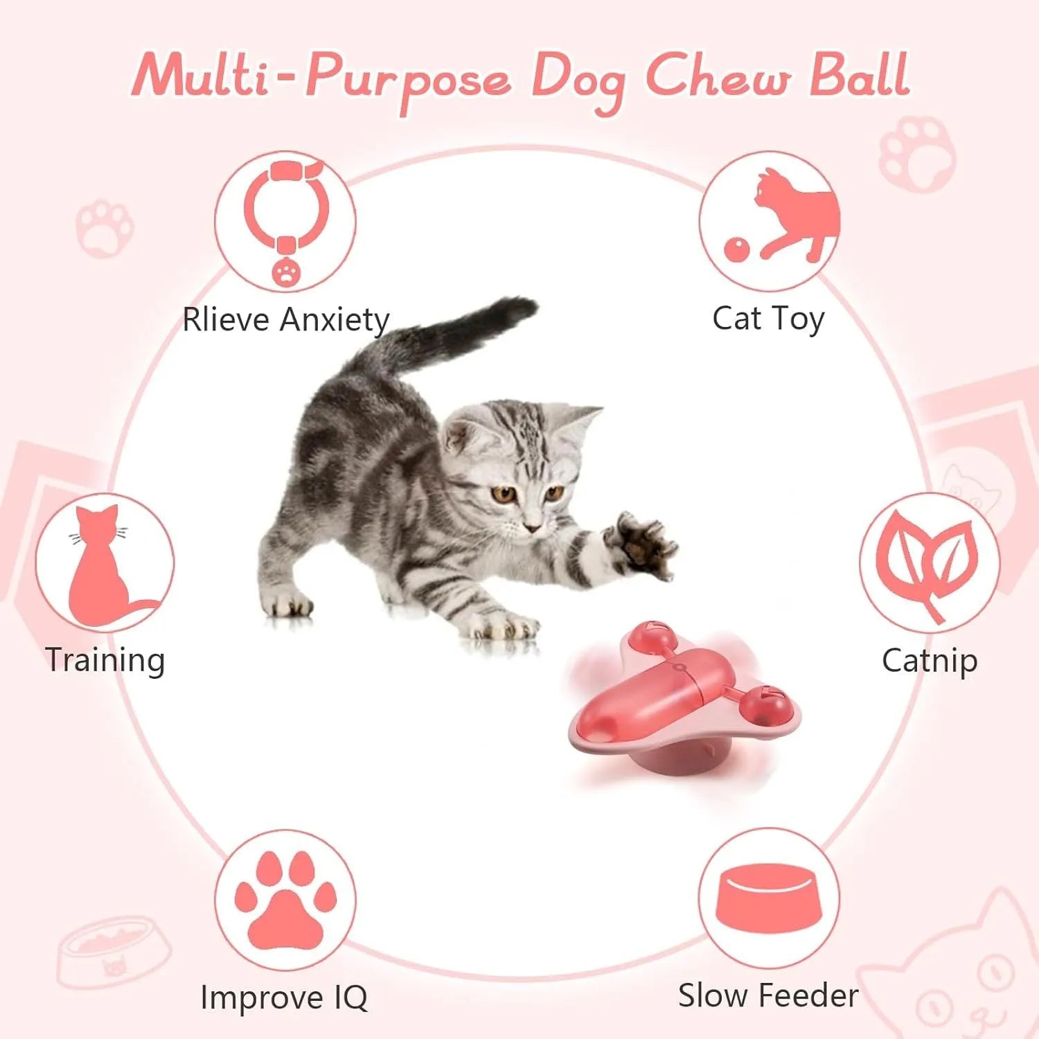 Interactive pet puzzle feeder toy with bell, catnip compartment and airplane-shaped snack cabin