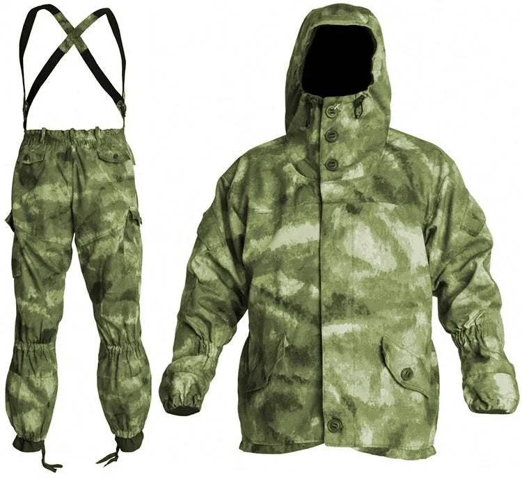 Special Forces Mountain Battle Suit tactical outdoor gear in A-TACS FG camouflage with waterproof breathable fabric