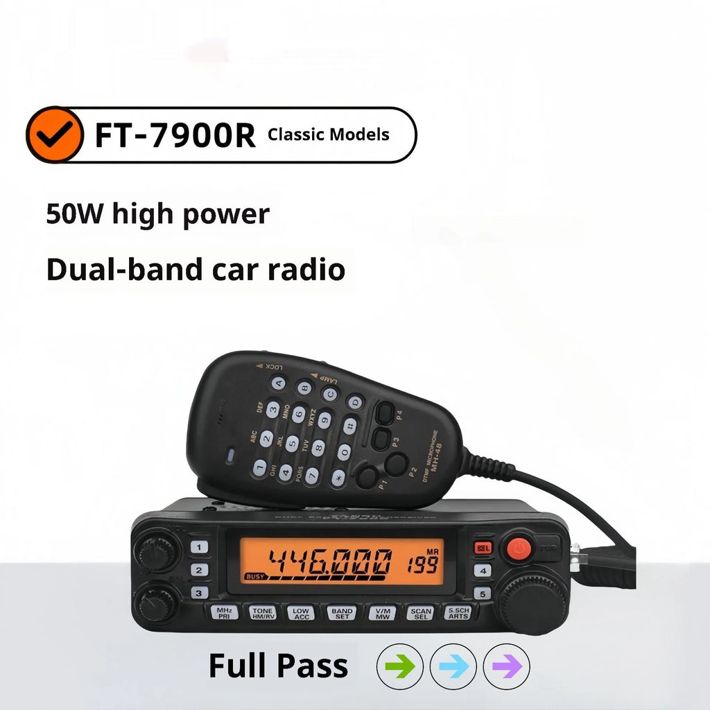 High-power car radio interphone unit for vehicle communication with anti-interference function