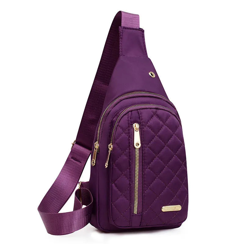 Oxford cloth crossbody sports chest bag in multiple colour options with breathable design