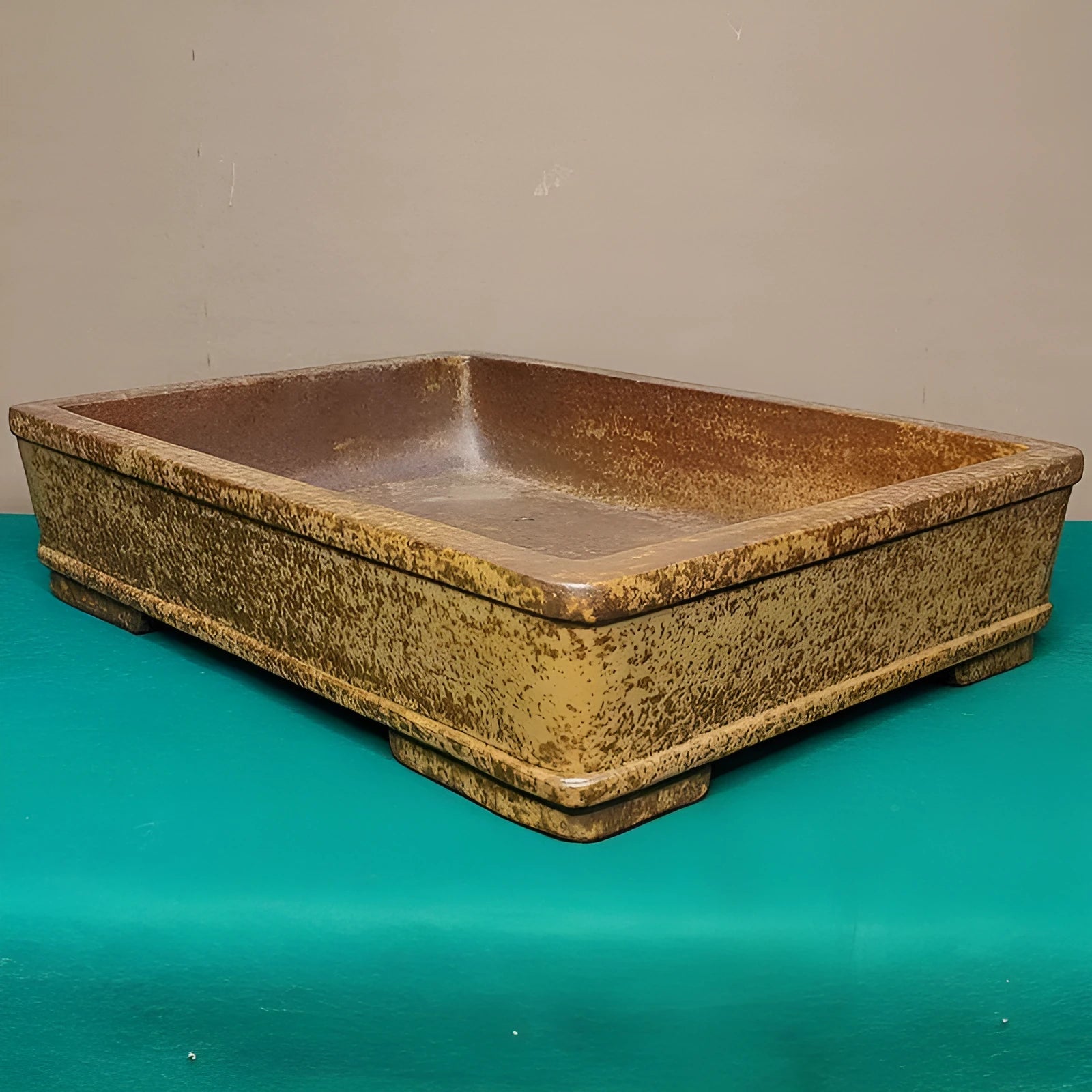 Yixing purple sand rectangular flowerpot shallow design for corridor floor plant display