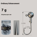 Enhanced jig hooks fishing tackle set with 50 pieces showing 4 times stronger construction in 7G size