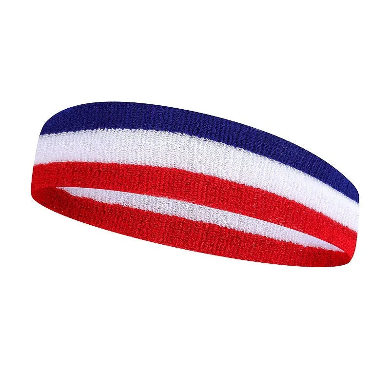Adult sports headband in multiple colour combinations for running, basketball, and cycling activities
